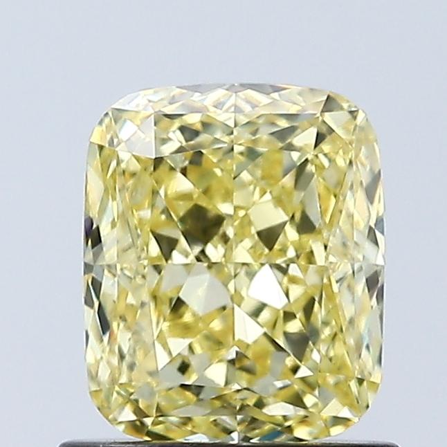 1.06 Ct. Fancy Vivid Yellow Cushion Lab Grown Diamond