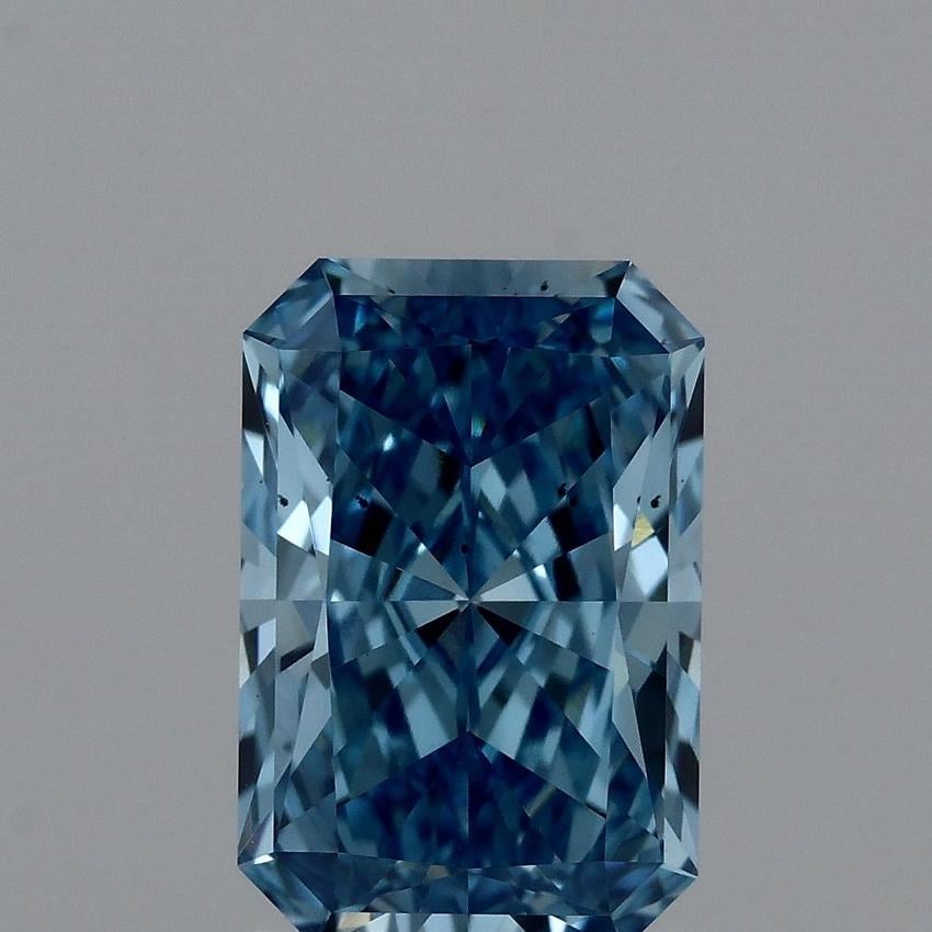 1.55 Ct. Fancy Vivid Blue Radiant Lab Grown Diamond
