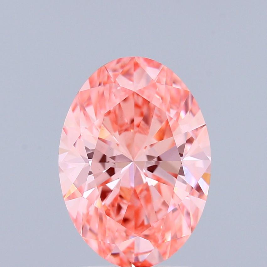 2.10 Ct. Fancy Vivid Pink Oval Lab Grown Diamond