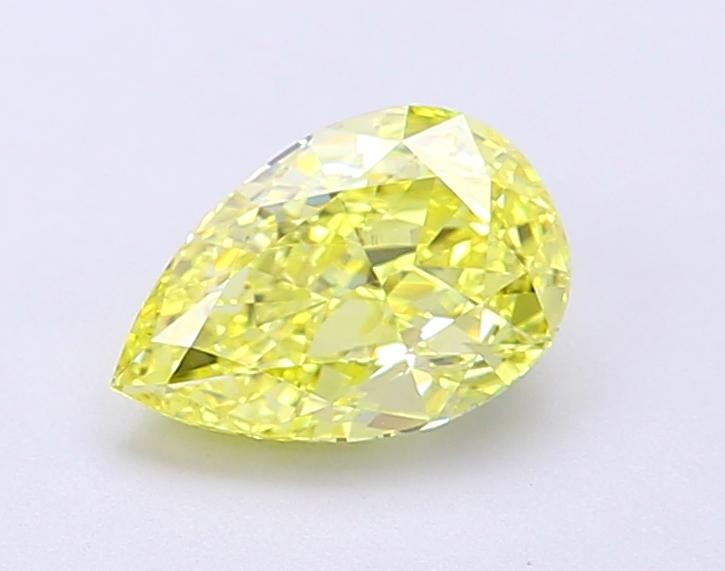 1.1 Ct. Fancy Vivid Yellow Pear Lab Grown Diamond