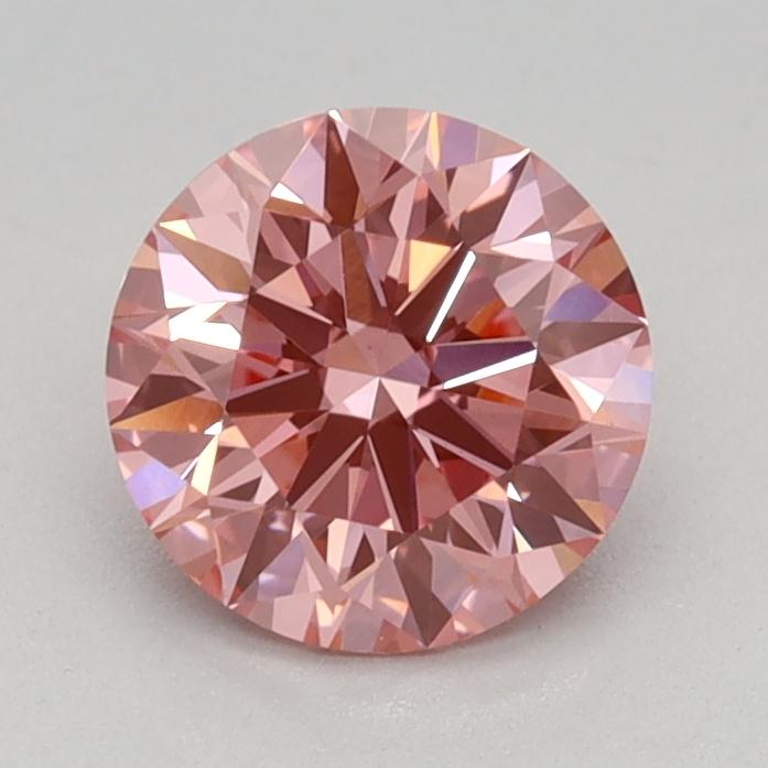 0.77 Ct. Fancy Vivid Pink Round Lab Grown Diamond