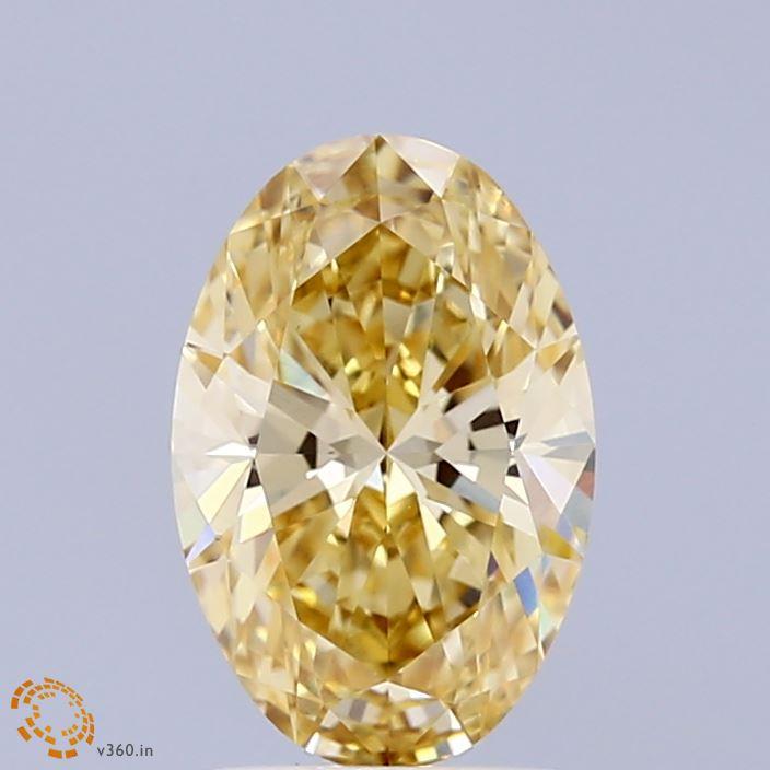 1.50 Ct. Fancy Intense Yellow Oval Lab Grown Diamond