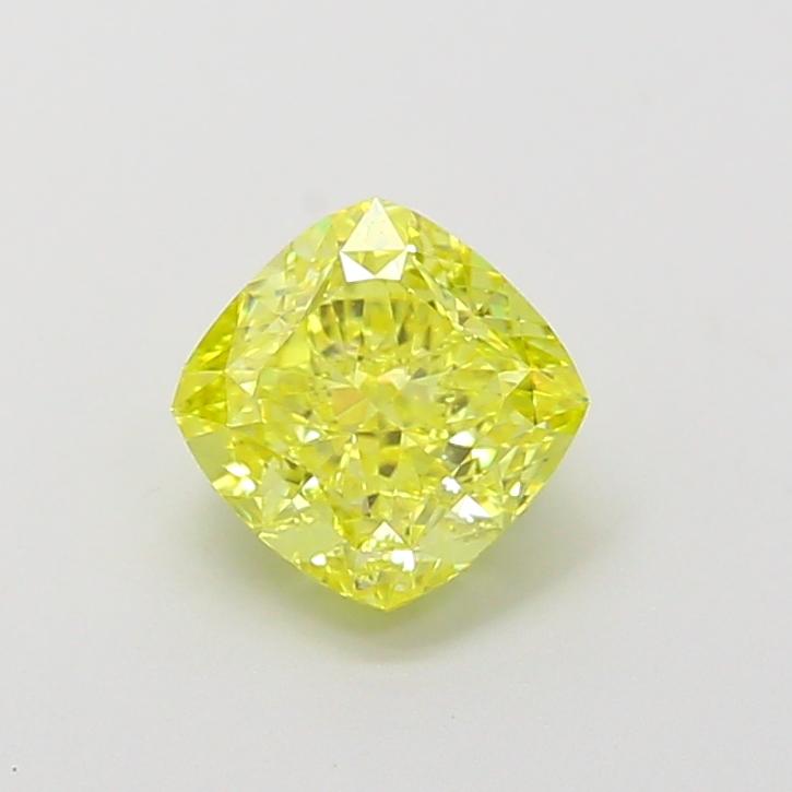 1.17 Ct. Fancy Intense Yellow Cushion Lab Grown Diamond