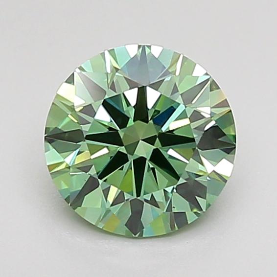 1.05 Ct. Fancy Vivid Green Round Lab Grown Diamond