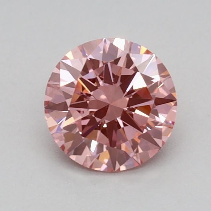 0.50 Ct. Fancy Vivid Pink Round Lab Grown Diamond