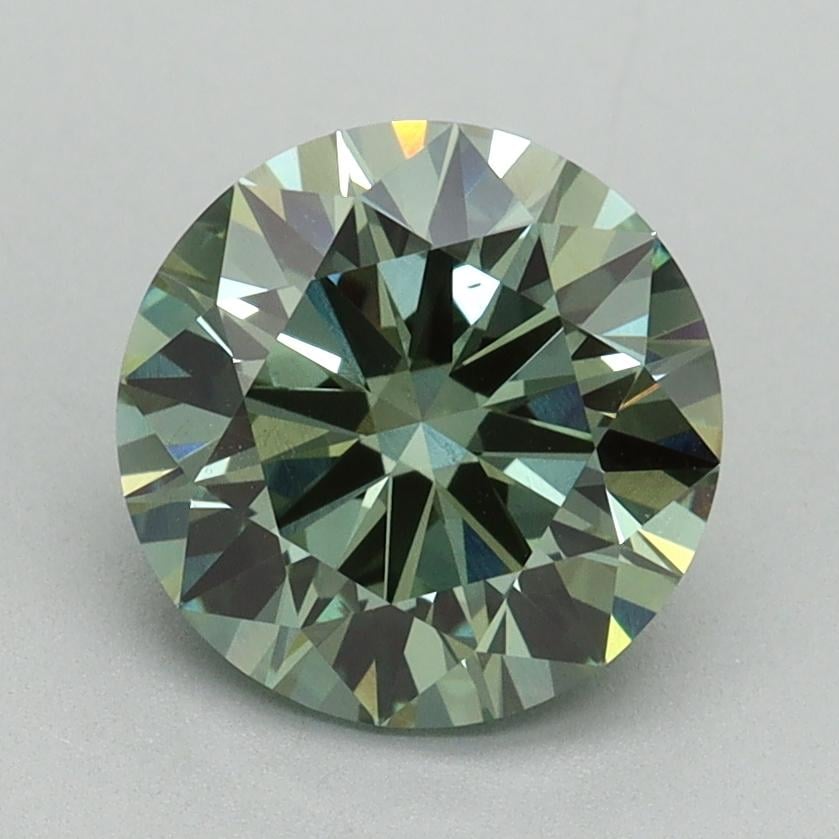 2.00 Ct. Fancy Vivid Pacific Green Round Lab Grown Diamond