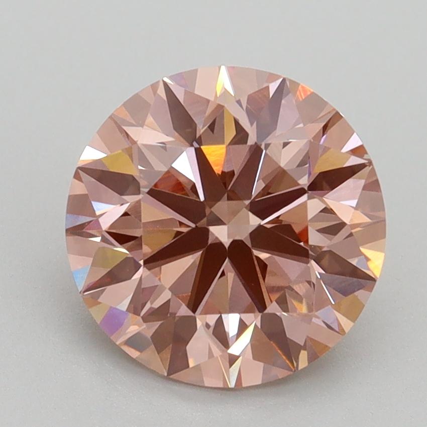 2.46 Ct. Fancy Intense Pink Round Lab Grown Diamond