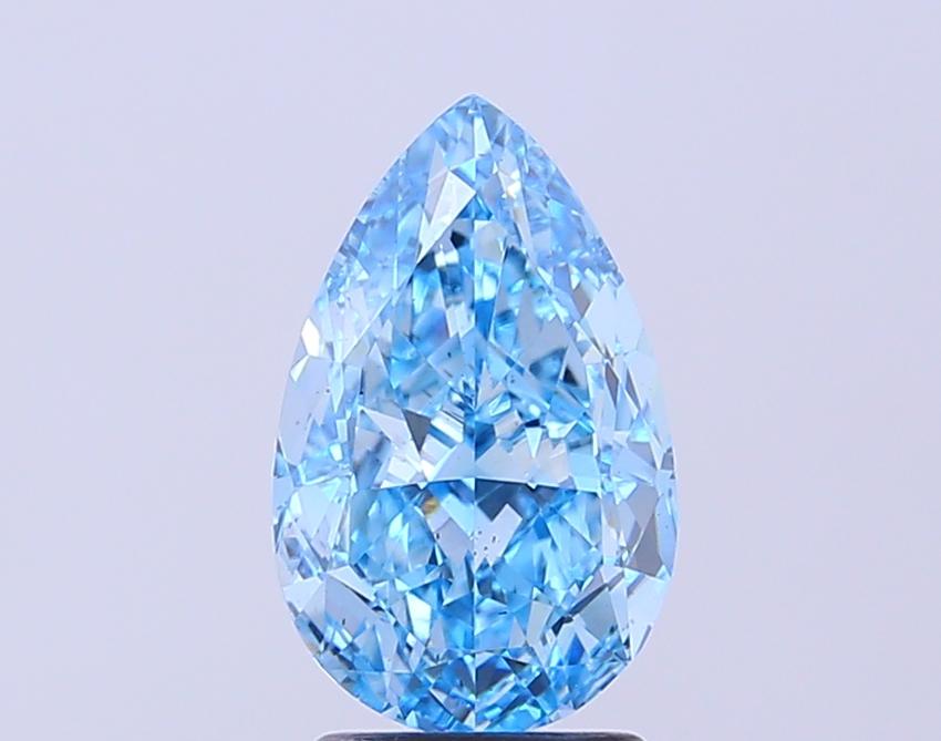 2.60 Ct. Fancy Vivid Blue Pear Lab Grown Diamond