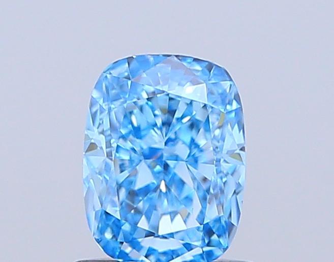 1.00 Ct. Fancy Vivid  Blue Cushion Lab Grown Diamond