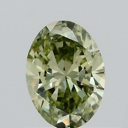 0.37 Ct. Fancy Vivid  Green Oval Lab Grown Diamond