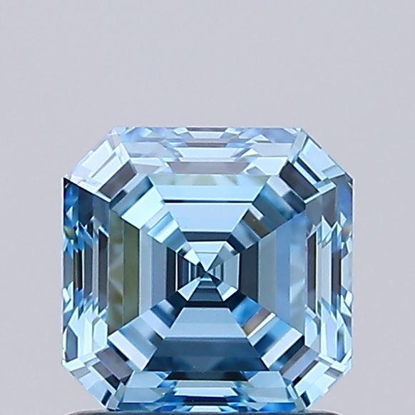 1.02 Ct. Fancy Vivid Blue Asscher Lab Grown Diamond