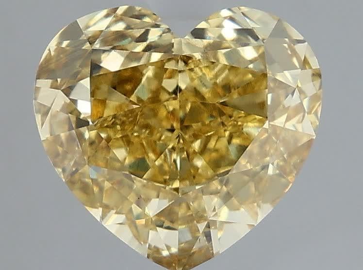 3.07 Ct. Fancy Intense Yellow Heart Lab Grown Diamond