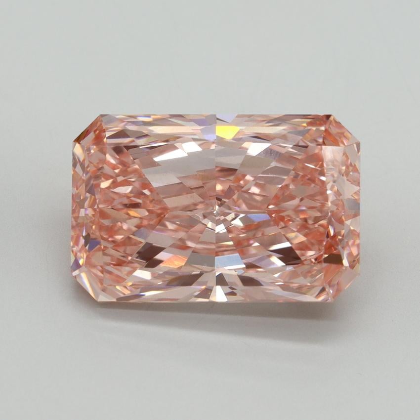 11.03 Ct. Fancy Vivid Pink Radiant Lab Grown Diamond