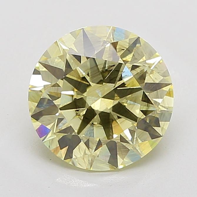 5.01 Ct. Fancy Yellow Round Lab Grown Diamond