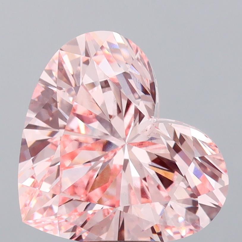 5.02 Ct. Fancy Vivid Pink Heart Lab Grown Diamond