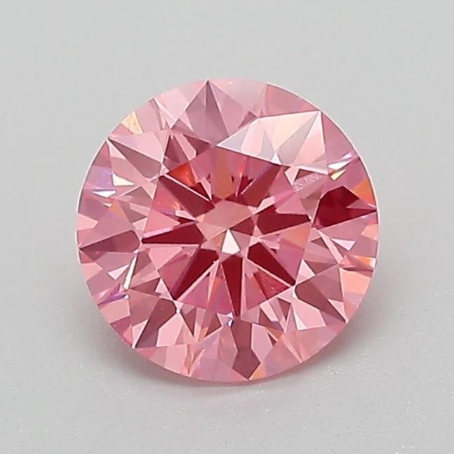0.93 Ct. Fancy Vivid Pink Round Lab Grown Diamond