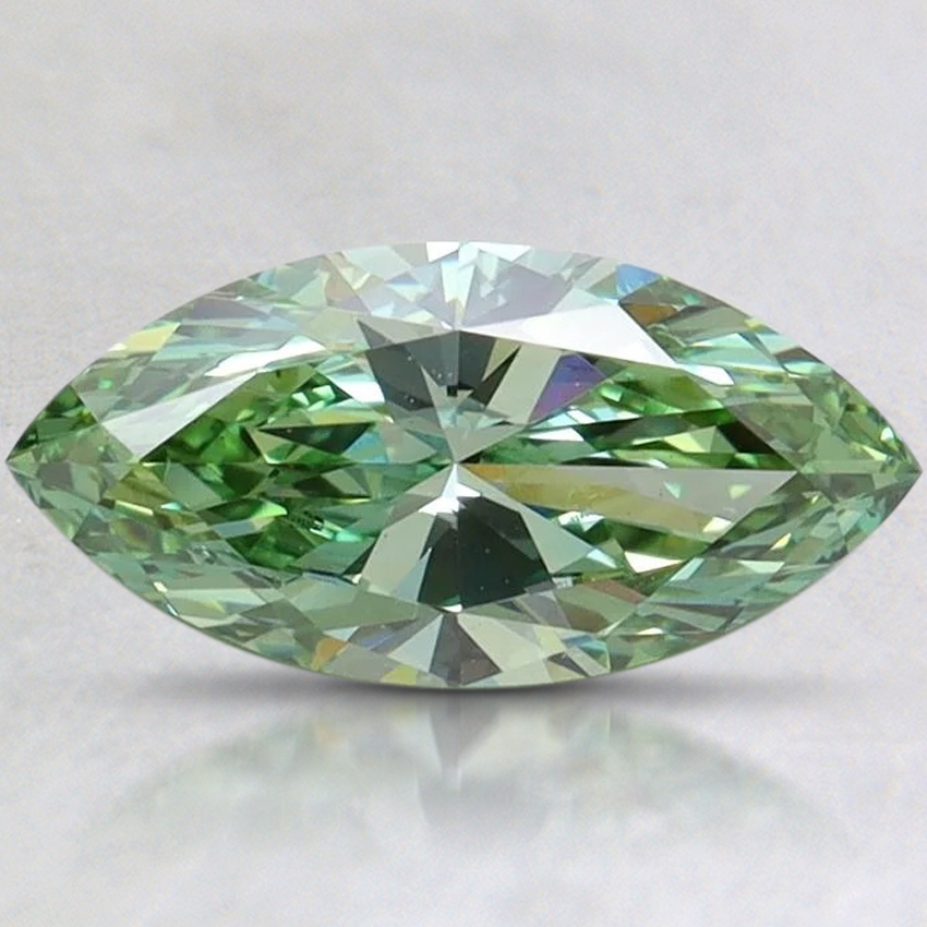 1.0 Ct. Fancy Vivid Pacific Green Marquise Lab Grown Diamond