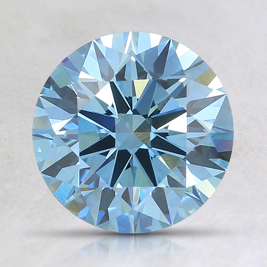 1.64 Ct. Fancy Intense Blue Round Lab Created Diamond