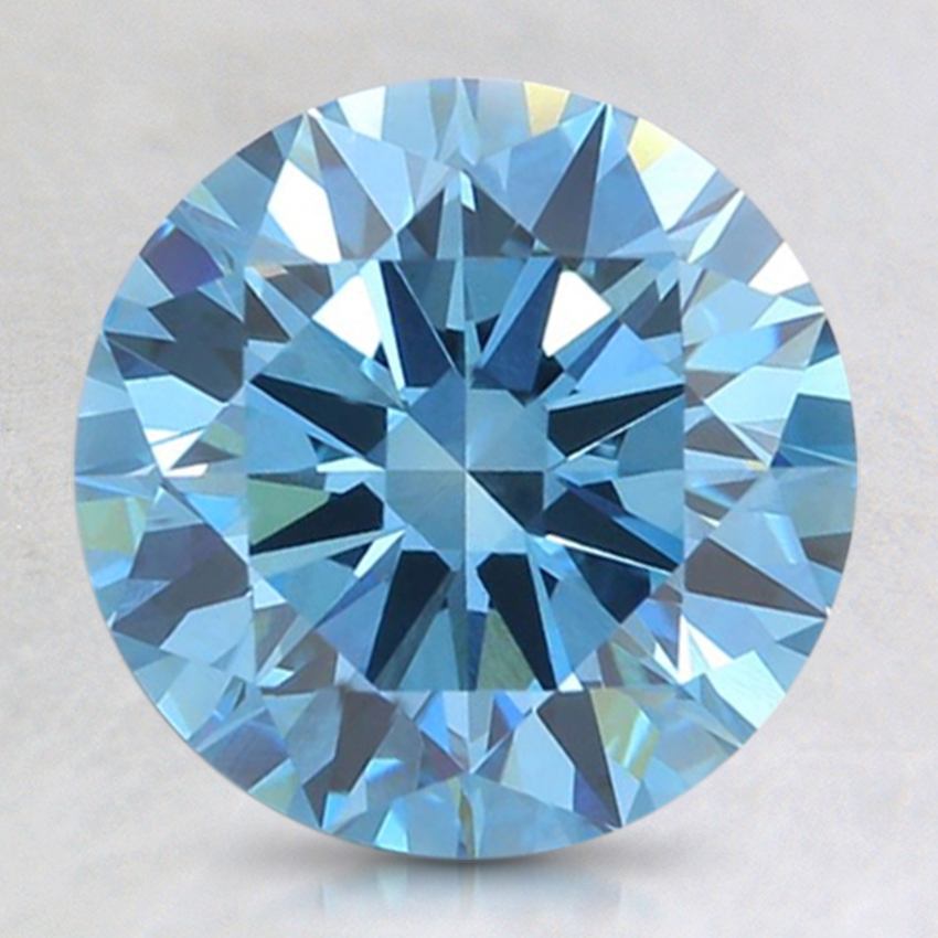 2.20 Ct. Fancy Intense Blue Round Lab Created Diamond