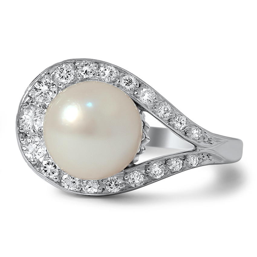 Retro Pearl Cocktail Ring | Peg | Brilliant Earth