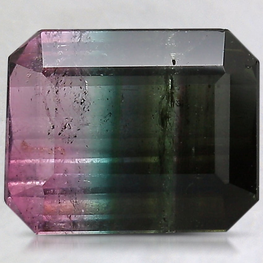 9.8x7.9mm Unheated Bi-Color Emerald Tourmaline