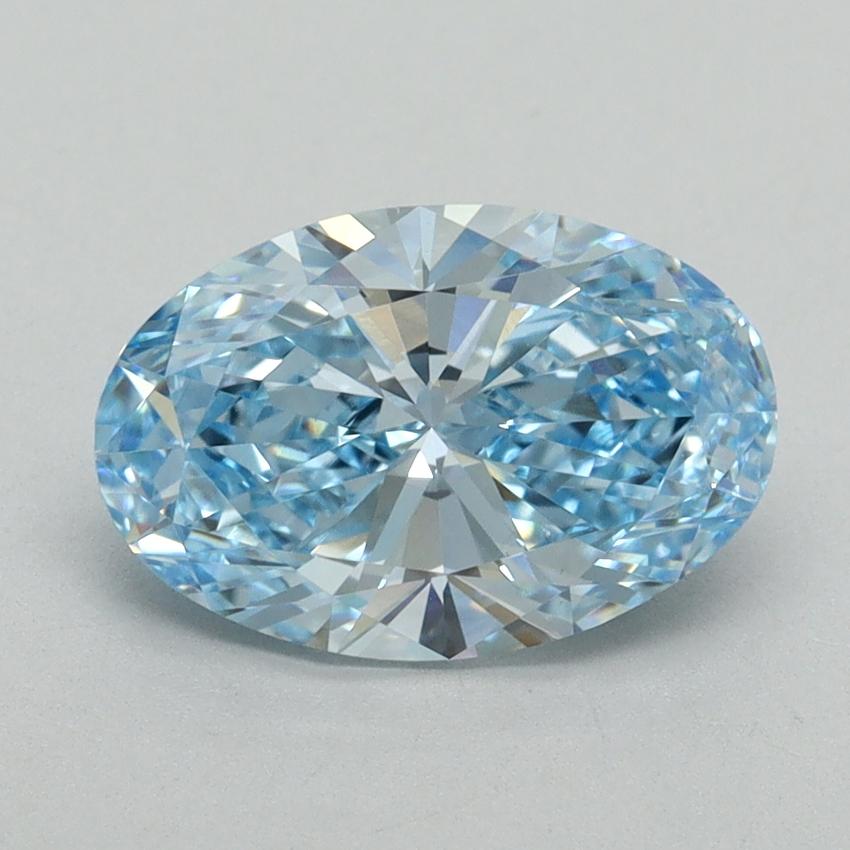 2.00 Ct. Fancy Vivid Blue Oval Lab Grown Diamond