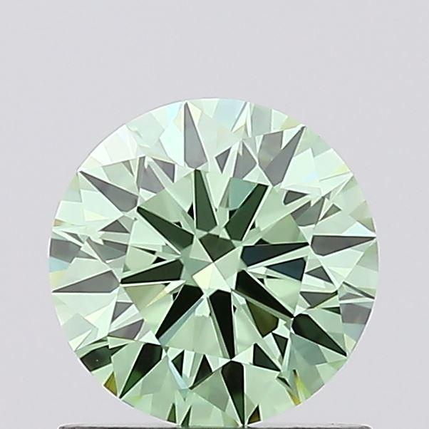 0.77 Ct. Fancy Vivid Green Round Lab Grown Diamond