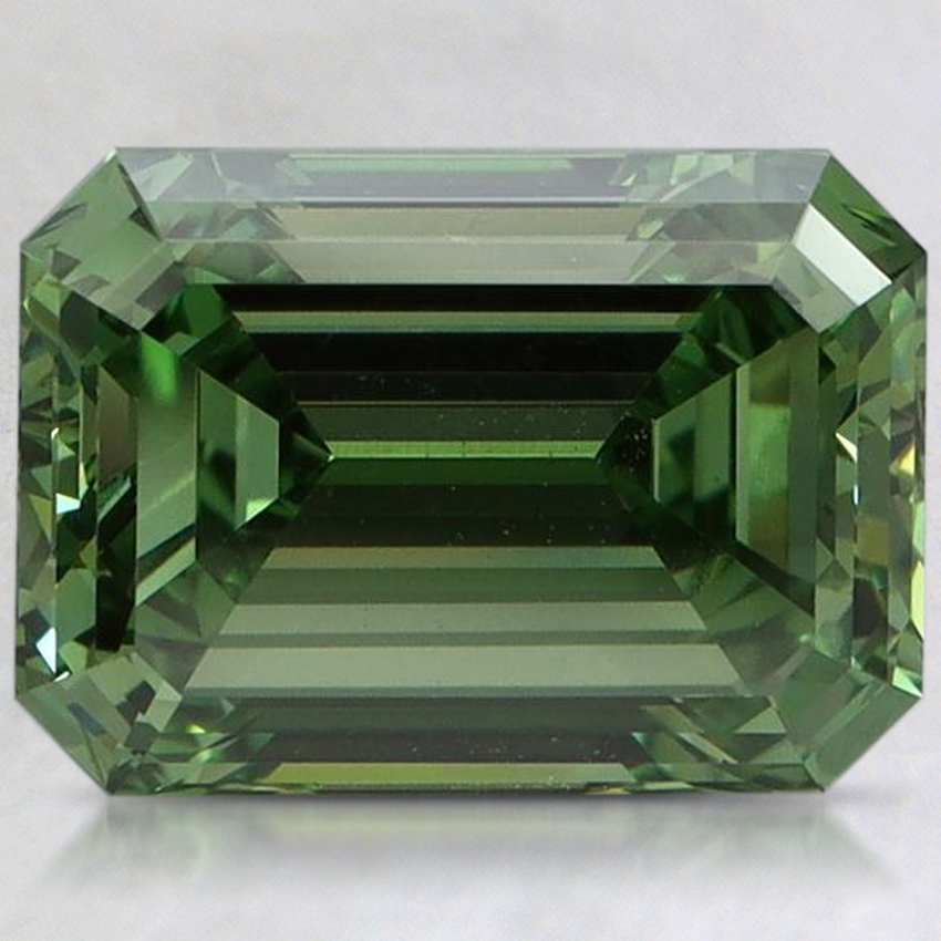 3.11 Ct. Fancy Vivid Pacific Green Emerald Lab Grown Diamond