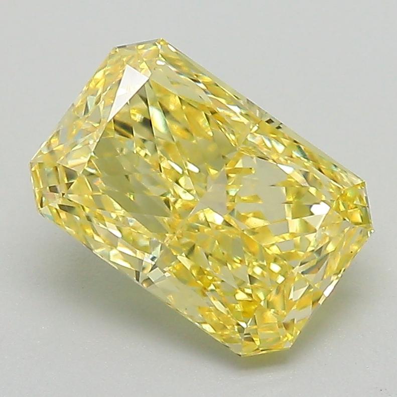 2.14 Ct. Fancy Vivid Yellow Radiant Lab Grown Diamond