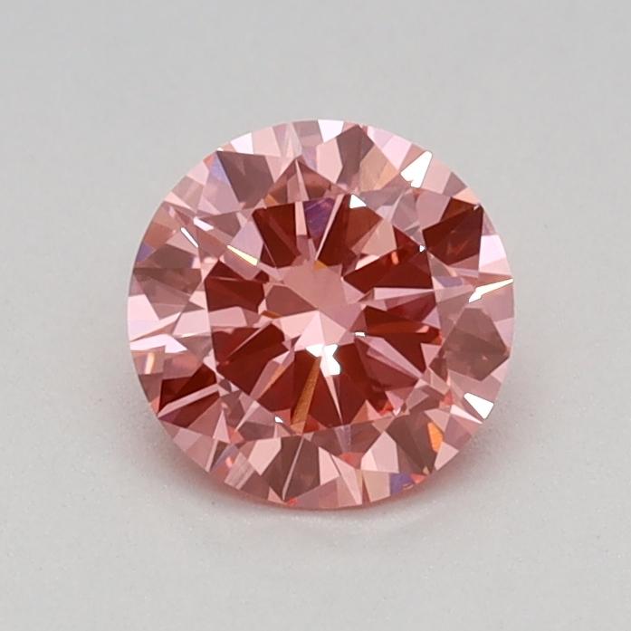 0.47 Ct. Fancy Vivid Pink Round Lab Grown Diamond