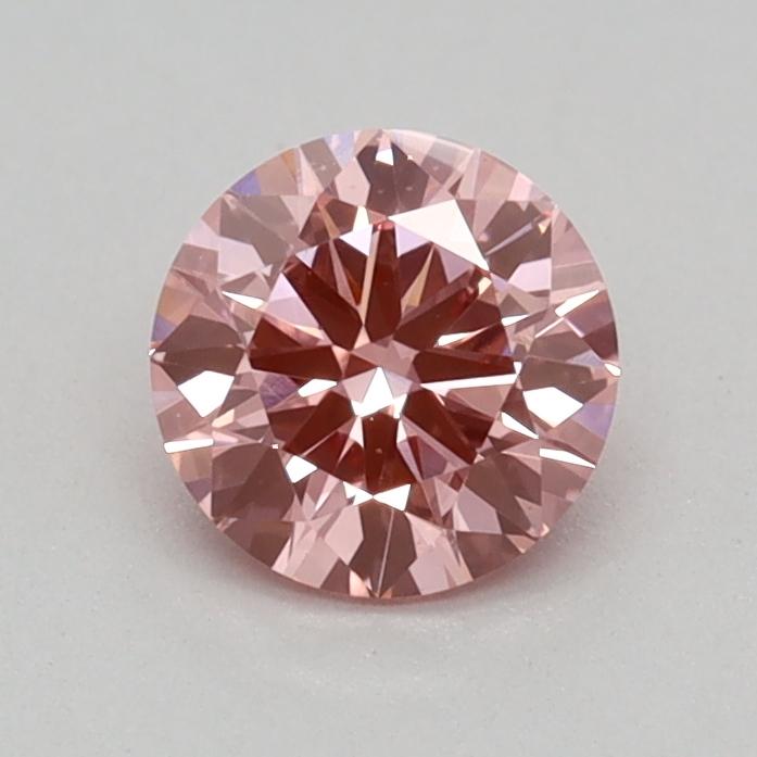 0.36 Ct. Fancy Vivid Pink Round Lab Grown Diamond