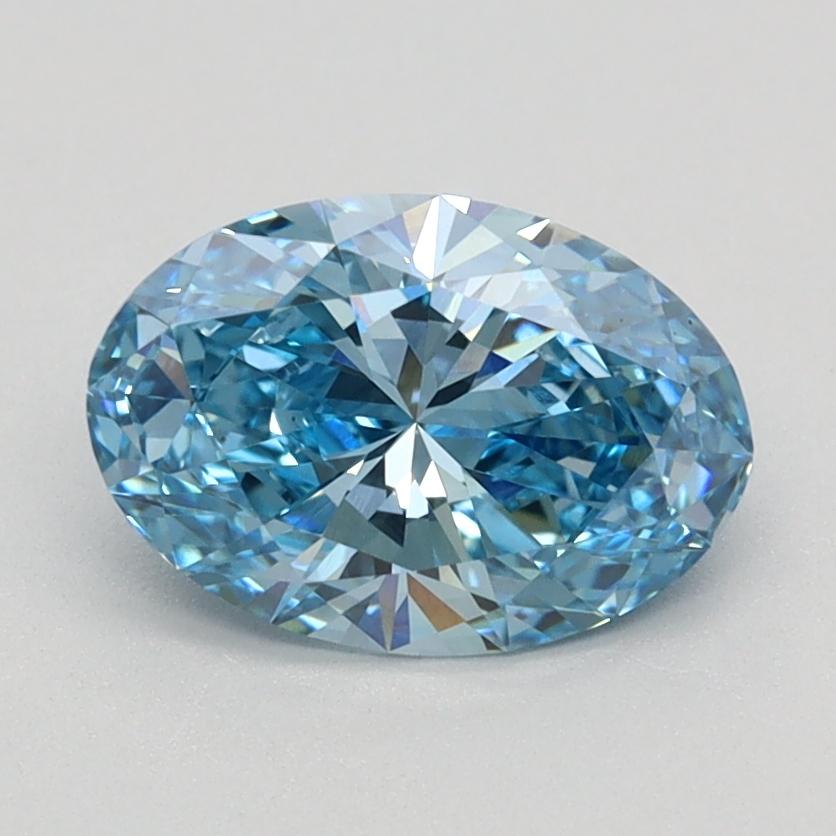 1.09 Ct. Fancy Vivid Blue Oval Lab Grown Diamond
