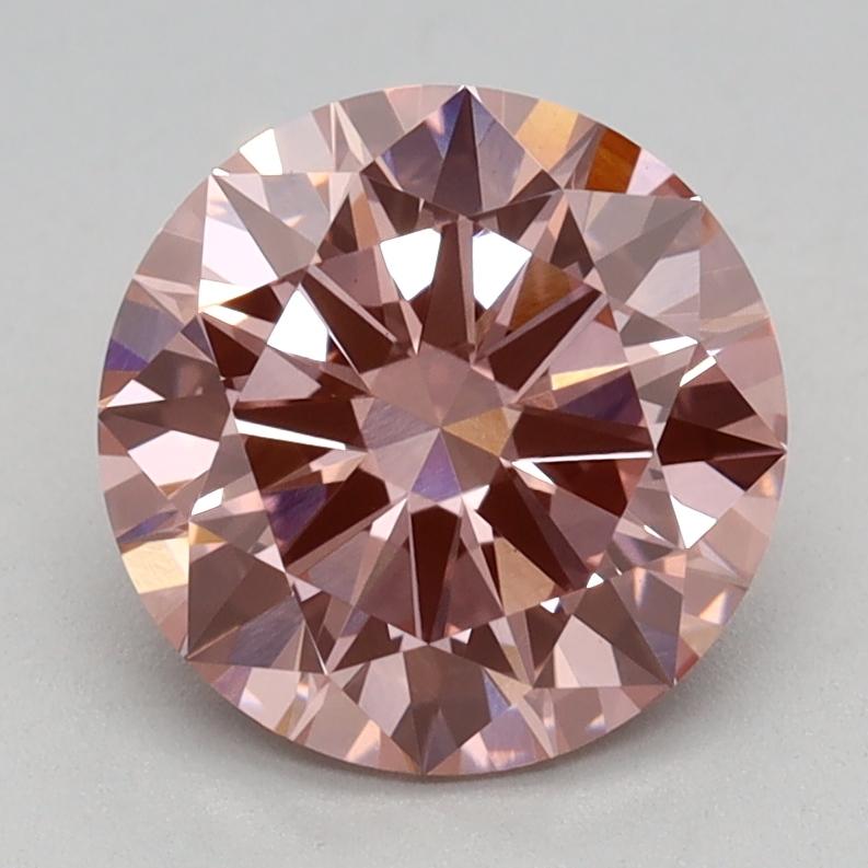 1.51 Ct. Fancy Vivid Pink Round Lab Grown Diamond