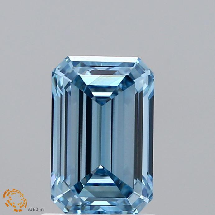 1.45 Ct. Fancy Vivid Blue Emerald Lab Grown Diamond