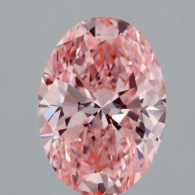 1.96 Ct. Fancy Vivid Pink Oval Lab Grown Diamond