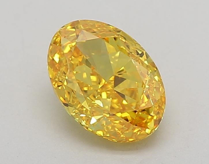 1.53 Ct. Fancy Vivid  Yellow Oval Lab Grown Diamond
