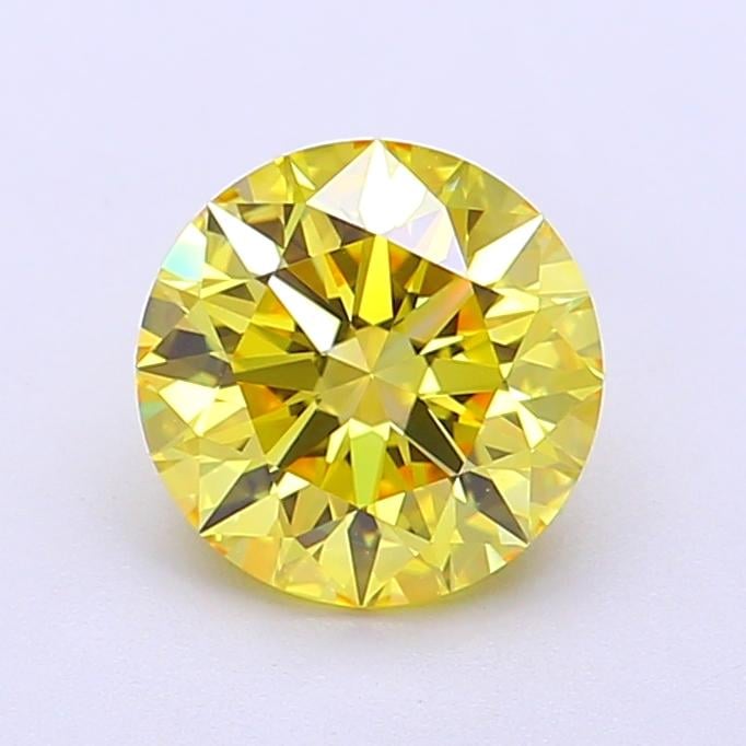 1.53 Ct. Fancy Vivid Yellow Round Lab Grown Diamond