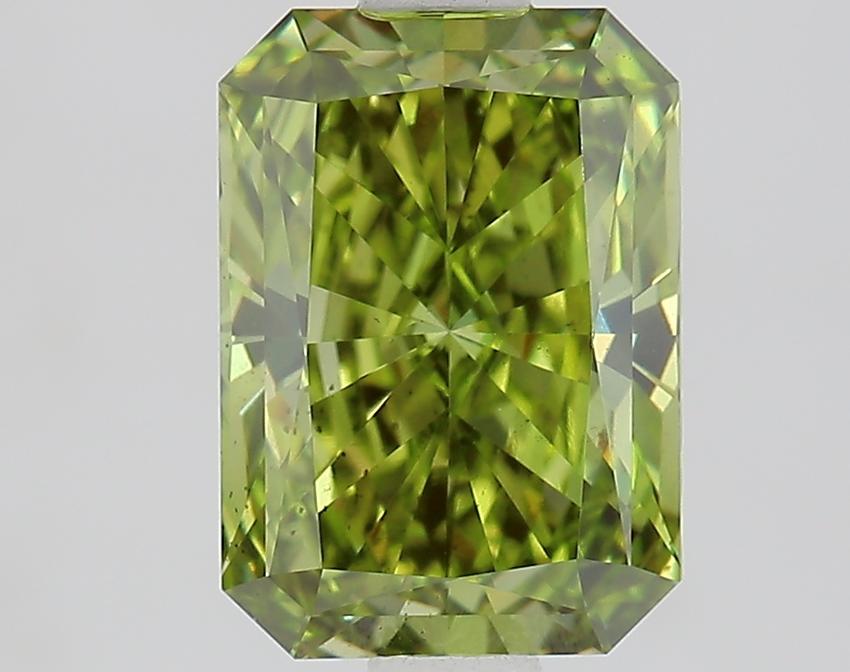 1.56 Ct. Fancy Vivid Green Radiant Lab Grown Diamond