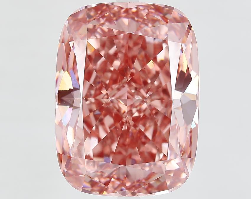 19.07 Ct. Fancy Vivid Pink Cushion Lab Grown Diamond