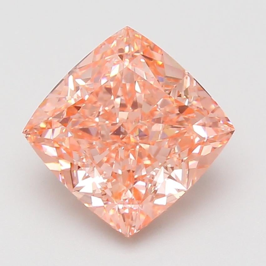 5.07 Ct. Fancy Vivid Pink Cushion Lab Grown Diamond