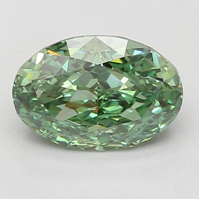 2.05 Ct. Fancy Vivid Green Oval Lab Grown Diamond