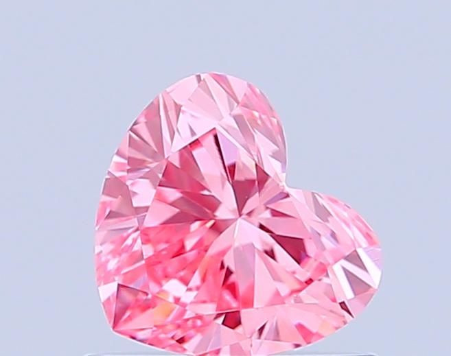 0.63 Ct. Fancy Vivid Pink Heart Lab Grown Diamond