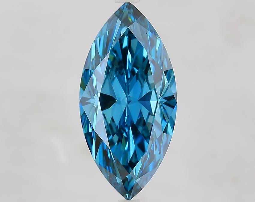 4.32 Ct. Fancy Vivid Blue Marquise Lab Grown Diamond