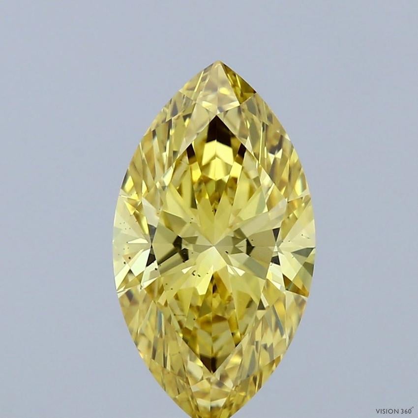 2.50 Ct. Fancy Vivid Yellow Marquise Lab Grown Diamond