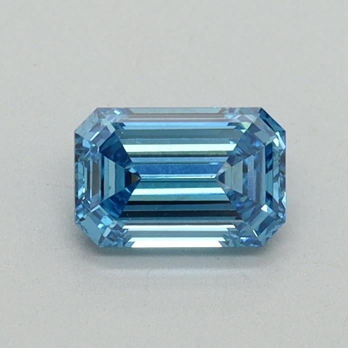 0.52 Ct. Fancy Vivid Blue Emerald Lab Grown Diamond