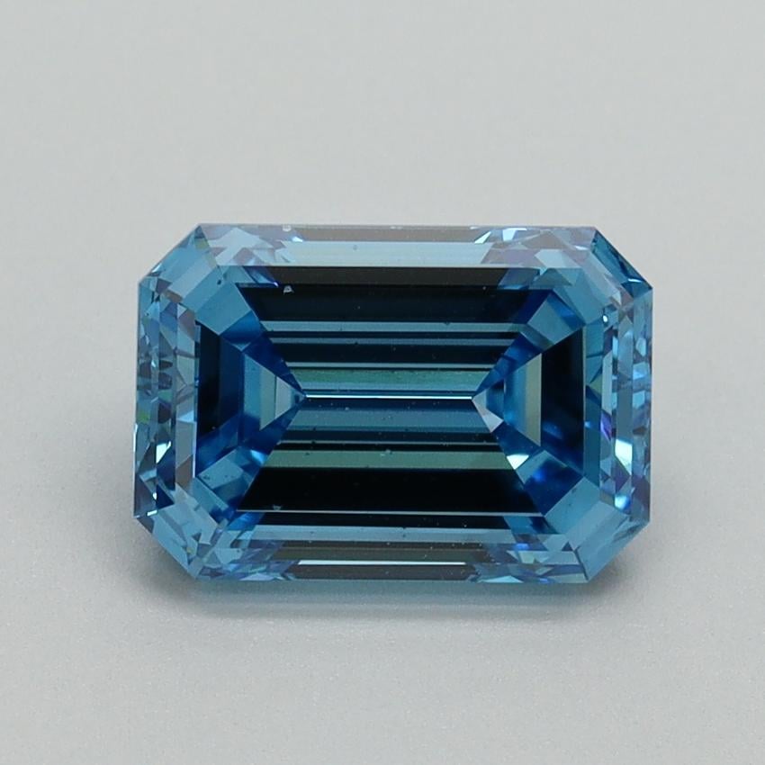 2.00 Ct. Fancy Vivid Blue Emerald Lab Grown Diamond