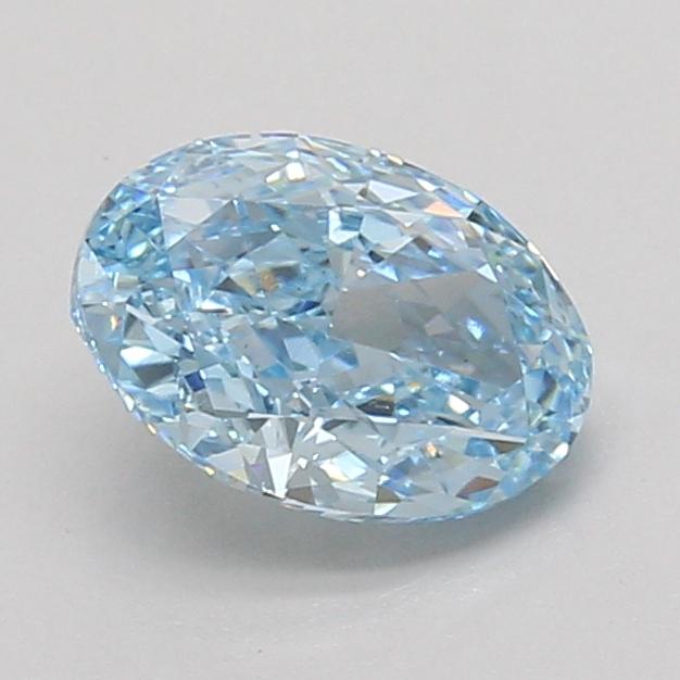 1.55 Ct. Fancy Vivid Blue Oval Lab Grown Diamond