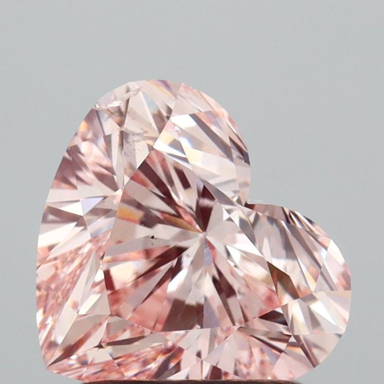1.70 Ct. Fancy Intense  Pink Heart Lab Grown Diamond