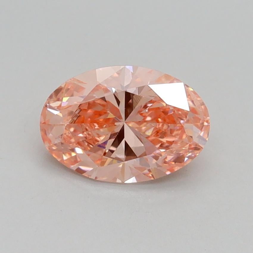 0.98 Ct. Fancy Intense Pink Oval Lab Grown Diamond