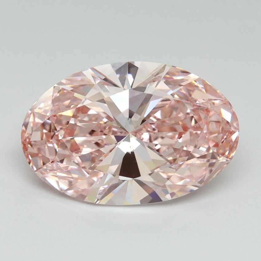 7.82 Ct. Fancy Intense Pink Oval Lab Grown Diamond